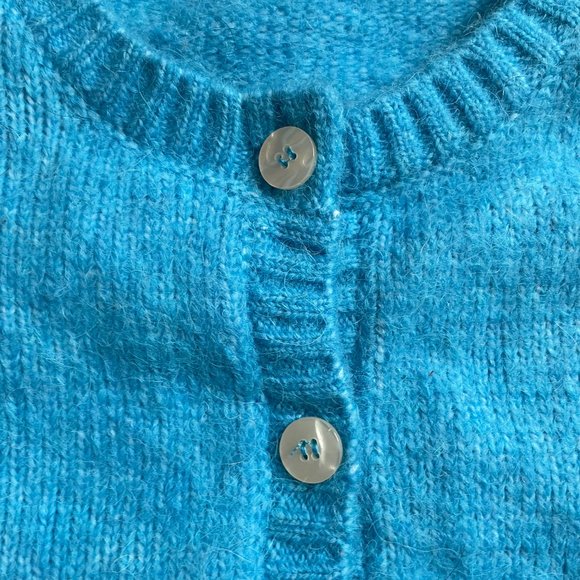 NWOT Bright Blue Zara Mohair Sweater, Size L - Picture 4 of 4